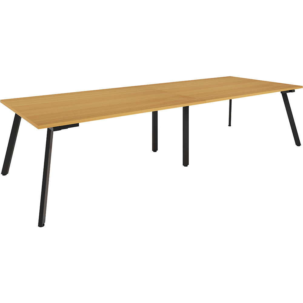 RAPIDLINE ETERNITY MEETING TABLE 3200 X 1200MM BEECH/BLACK