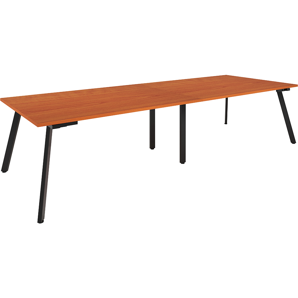 RAPIDLINE ETERNITY MEETING TABLE 3200 X 1200MM CHERRY/BLACK