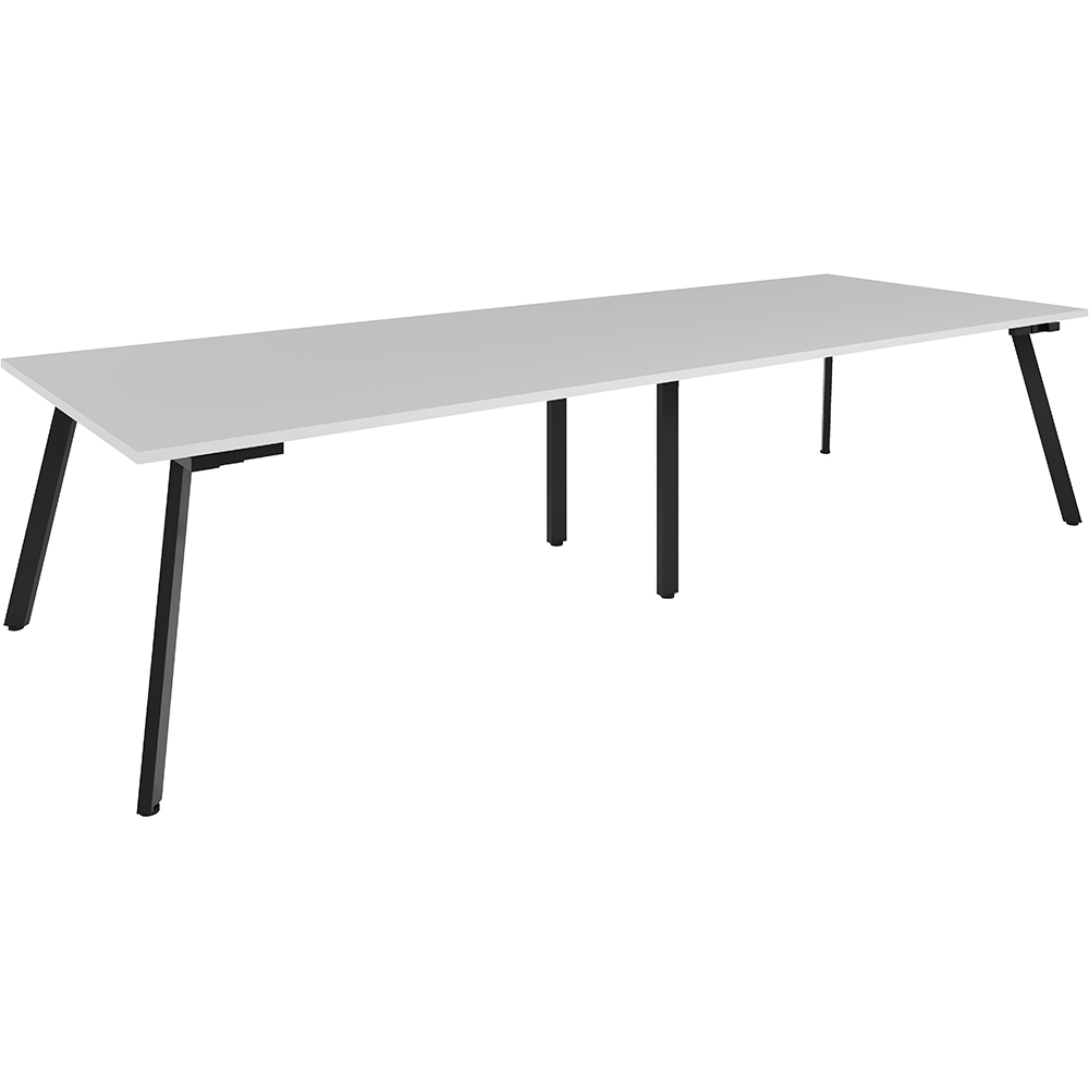 RAPIDLINE ETERNITY MEETING TABLE 3200 X 1200MM NATURAL WHITE/BLACK