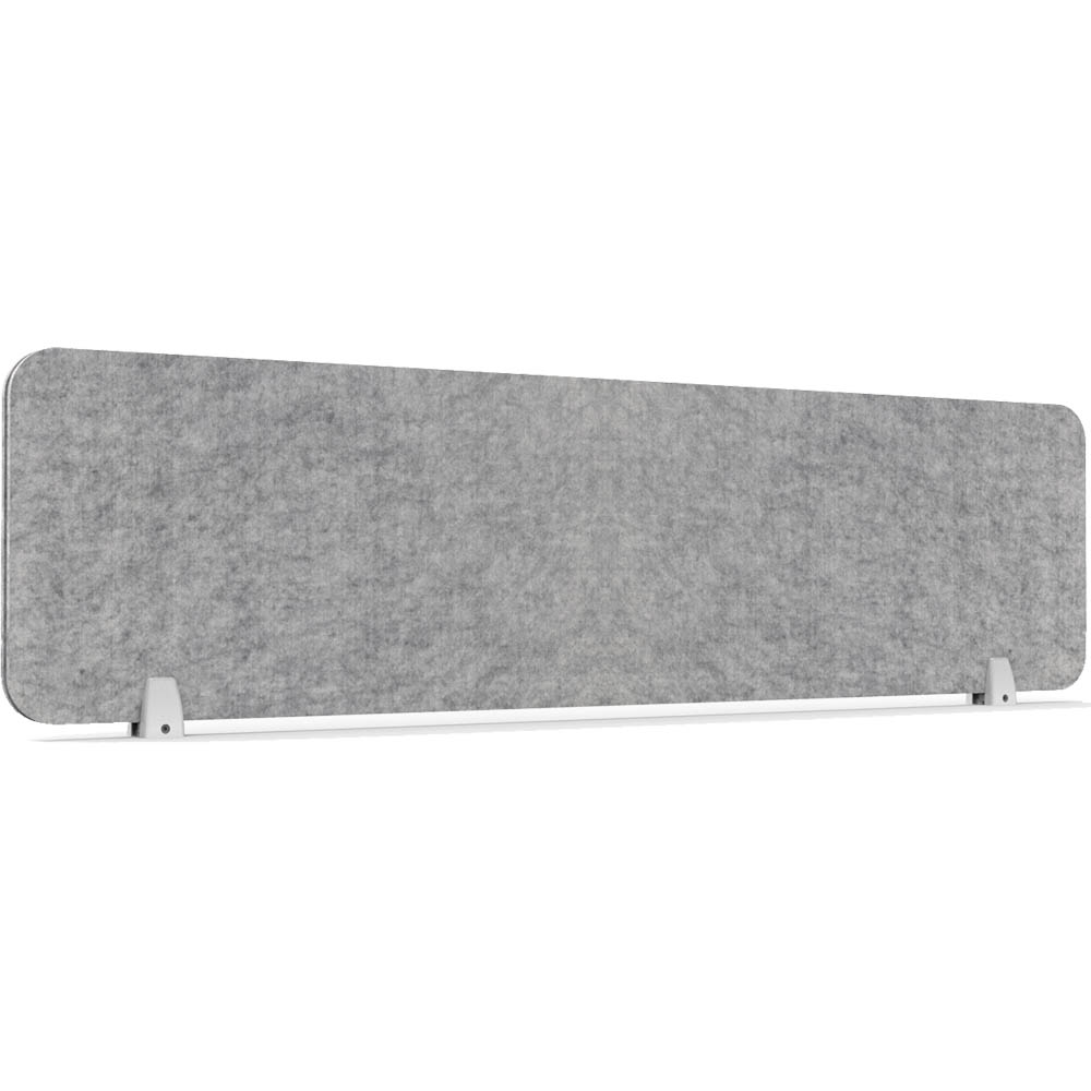 RAPIDLINE ECO PANEL DESK MOUNTED SCREEN 1490 X 384MM MARBLE GREY