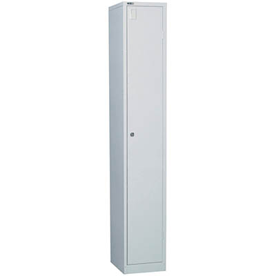 GO LOCKER SINGLE DOOR 305 X 455 X 1830MM SILVER GREY