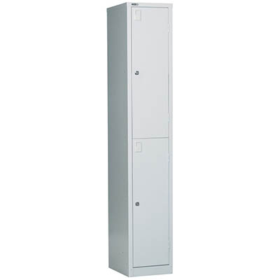 GO LOCKER 2 DOOR 380 X 455 X 1830M SILVER GREY