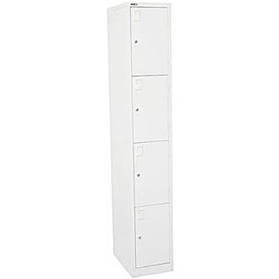 GO LOCKER 4 DOOR 380 X 455 X 1830MM SILVER GREY