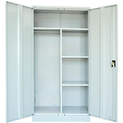 GO SWING DOOR CUPBOARD WARDROBE SILVER GREY