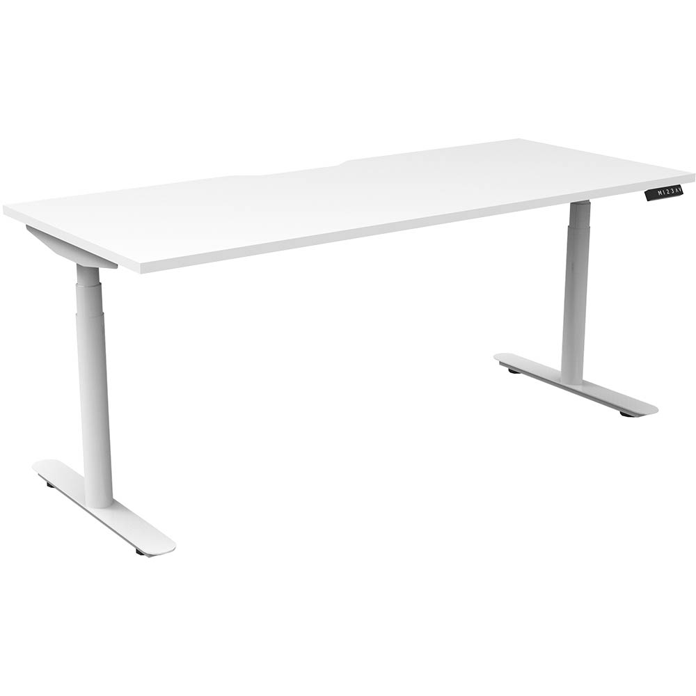 RAPIDLINE HALO PLUS SINGLE SIDED WORKSTATION 1500MM NATURAL WHITE TOP / WHITE FRAME