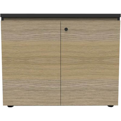 RAPID INFINITY DELUXE 2 SWING DOOR CUPBOARD 900 X 600 X 730MM NATURAL OAK BLACK RIGID EDGING