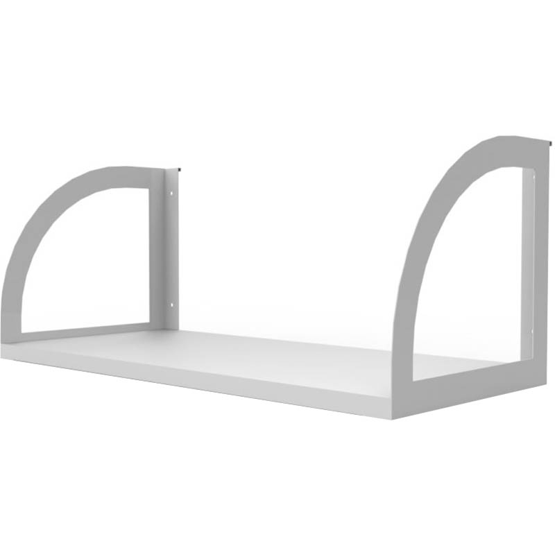 RAPID INFINITY DELUXE SCREEN HUNG SHELF 600 X 270 X 250MM NATURAL WHITE/WHITE