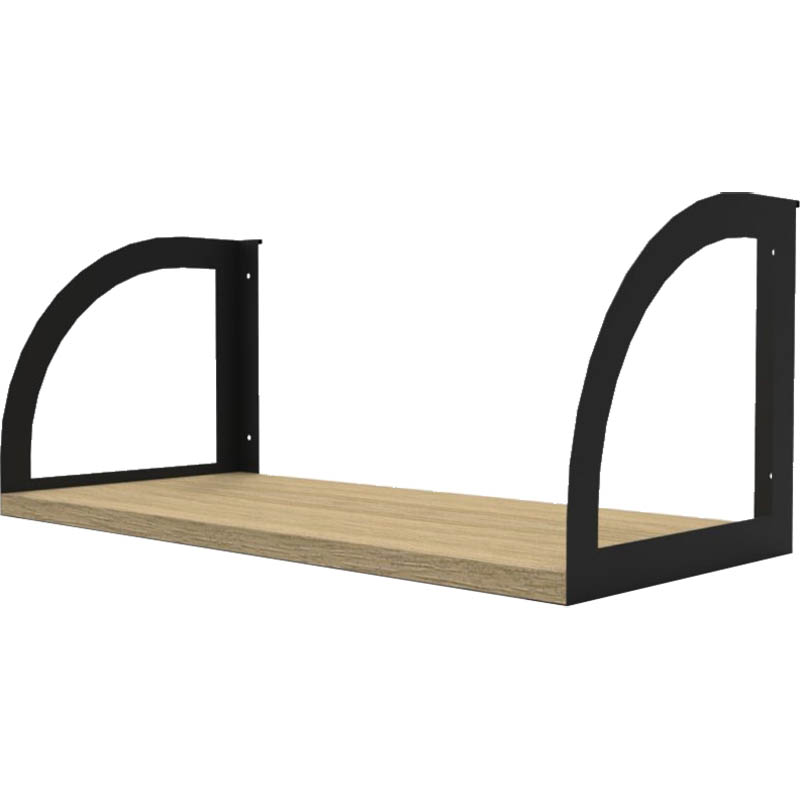 RAPID INFINITY DELUXE SCREEN HUNG SHELF 600 X 270 X 250MM NATURAL OAK/BLACK