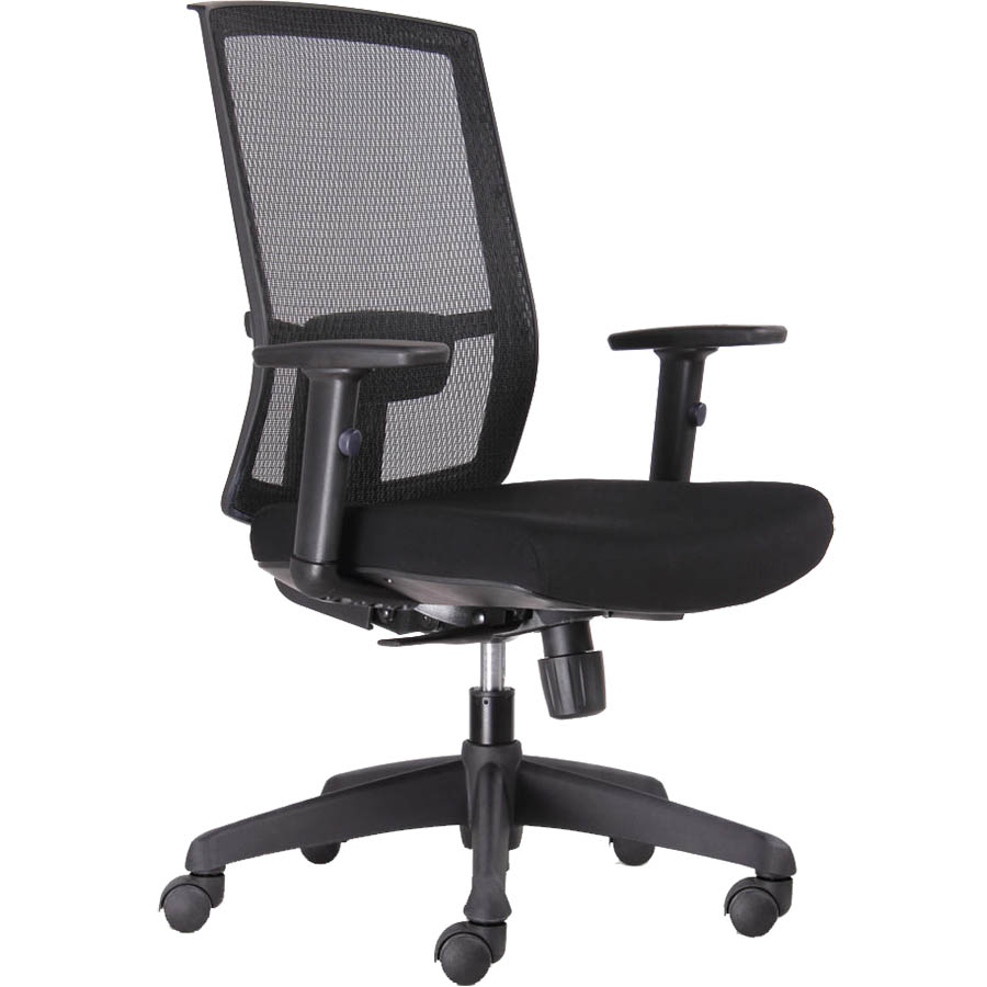 RAPIDLINE KAL MESH BACK TASK CHAIR WITH ARMS BLACK
