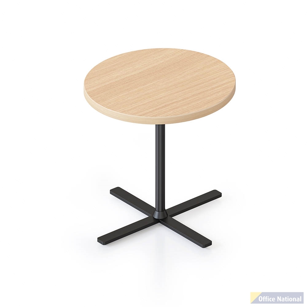 RAPIDLINE KOLO SIDE AND COFFEE TABLE 500 X 457MM NATURAL OAK TOP AND BLACK P/C FRAME
