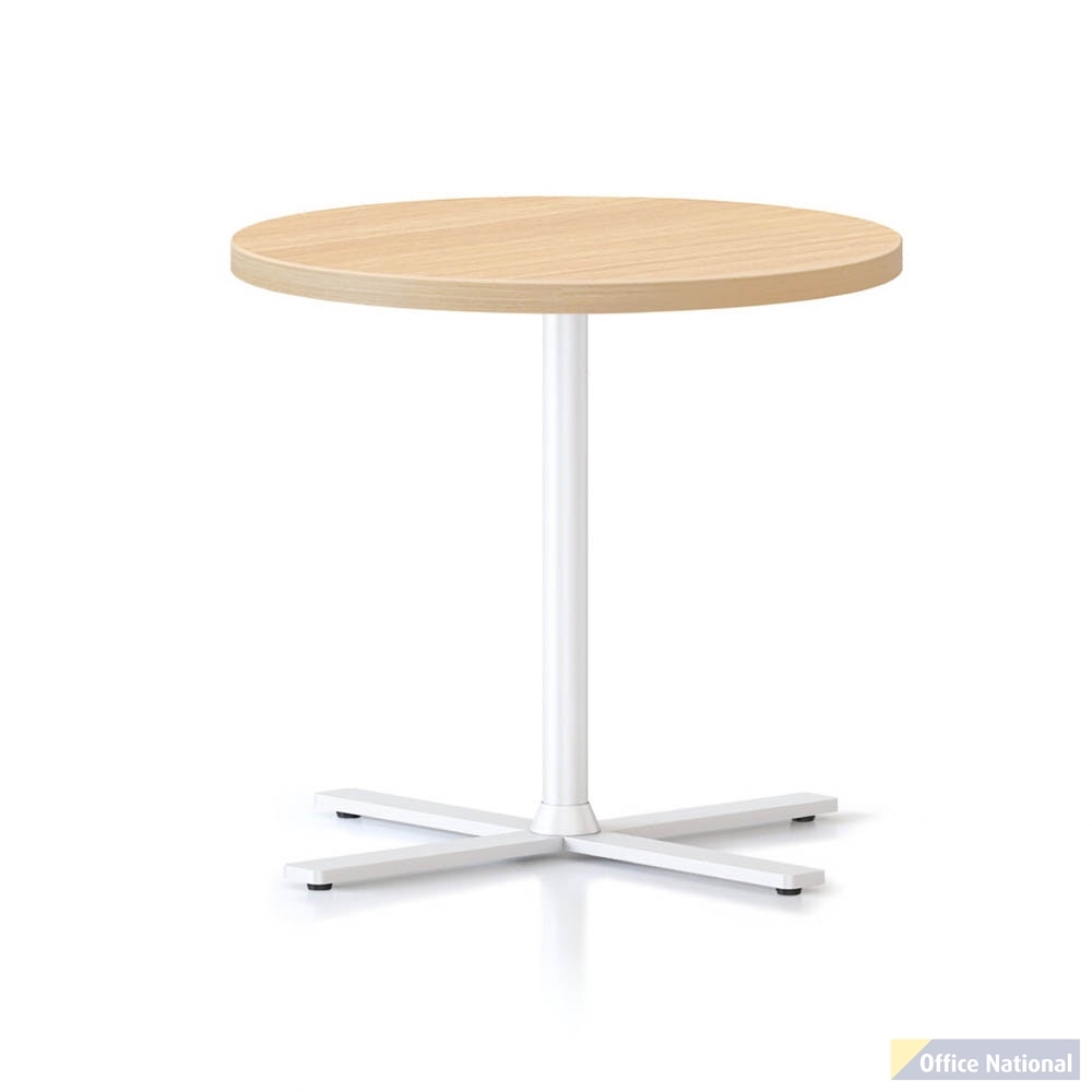 RAPIDLINE KOLO SIDE AND COFFEE TABLE 500 X 457MM NATURAL OAK TOP AND WHITE P/C FRAME
