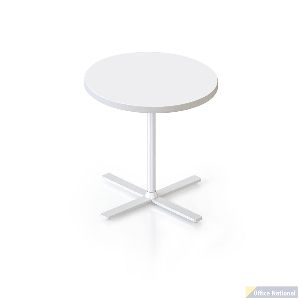 RAPIDLINE KOLO SIDE AND COFFEE TABLE 500 X 457MM WHITE TOP AND WHITE P/C FRAME