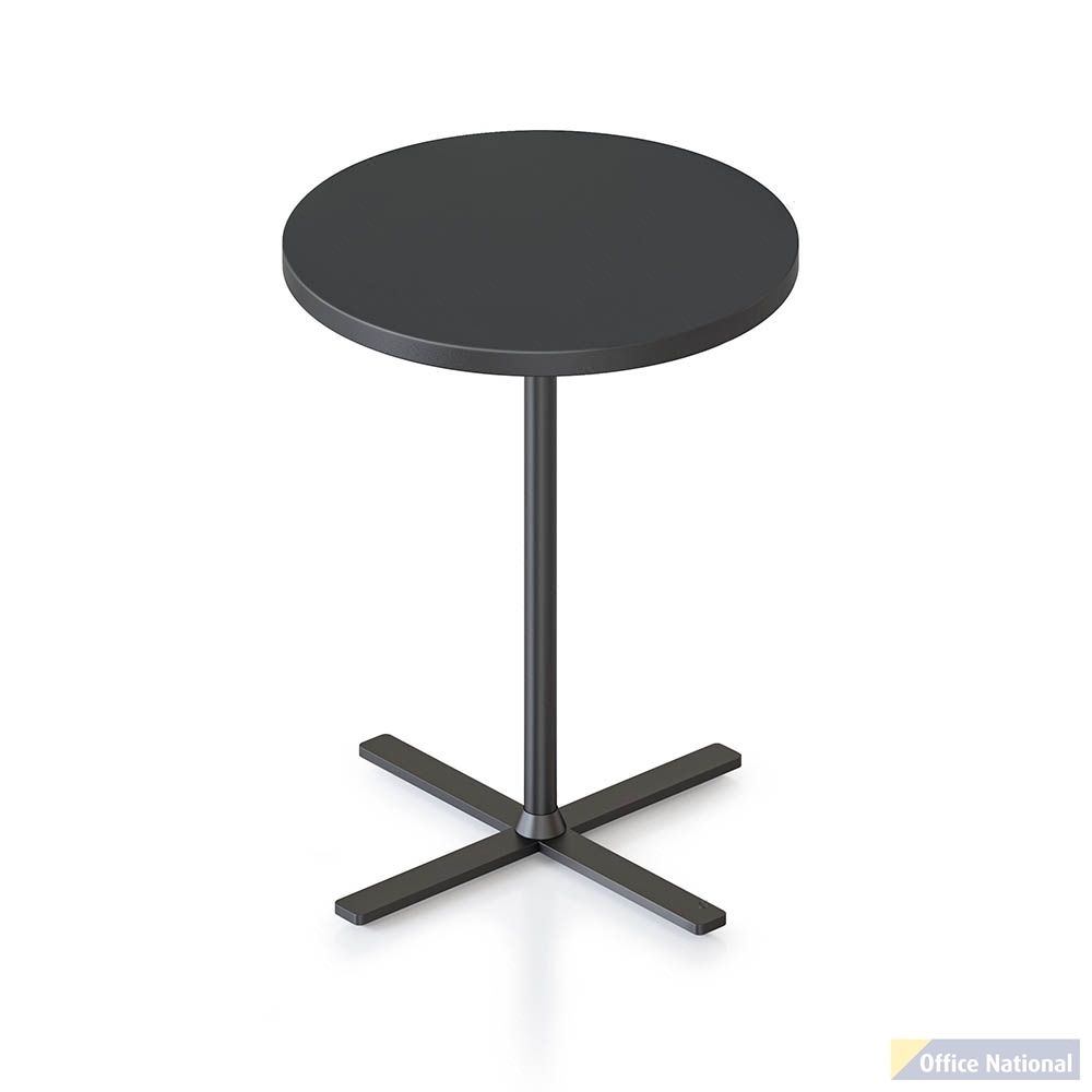 RAPIDLINE KOLO SIDE AND COFFEE TABLE 500 X 587MM BLACK TOP AND BLACK P/C FRAME