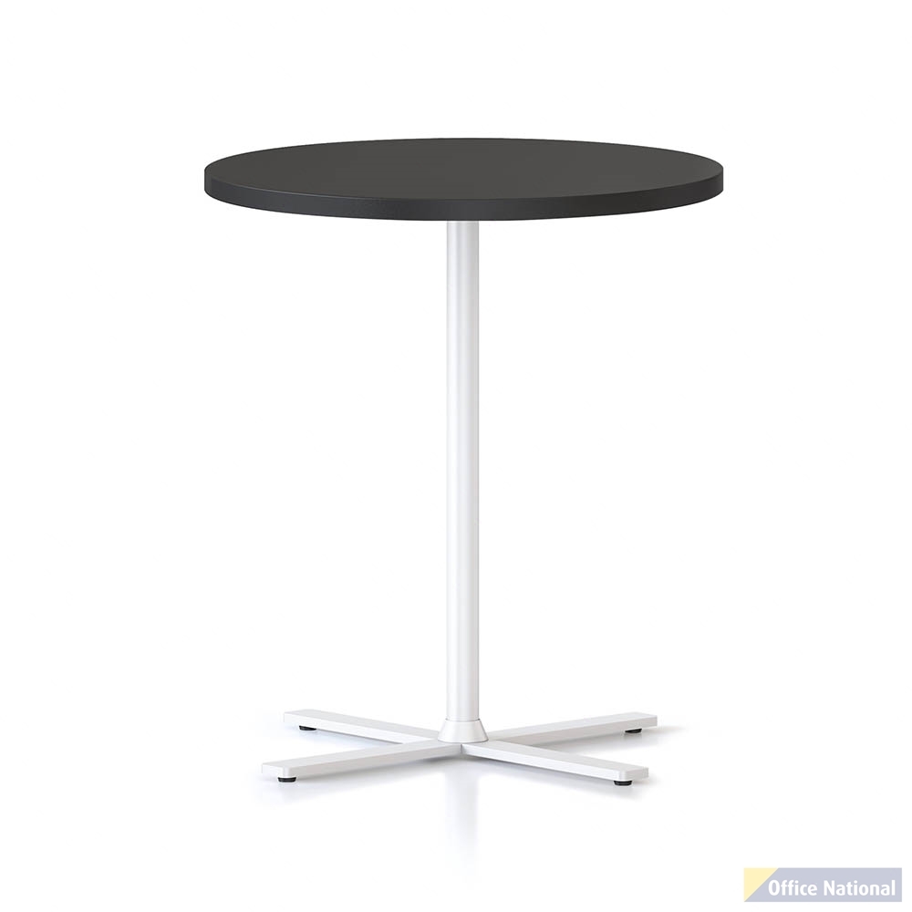 RAPIDLINE KOLO SIDE AND COFFEE TABLE 500 X 587MM BLACK TOP AND WHITE P/C FRAME