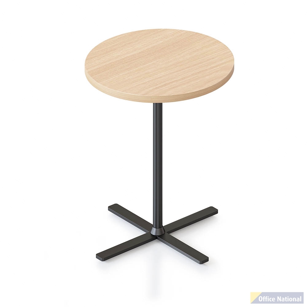 RAPIDLINE KOLO SIDE AND COFFEE TABLE 500 X 587MM NATURAL OAK TOP AND BLACK P/C FRAME