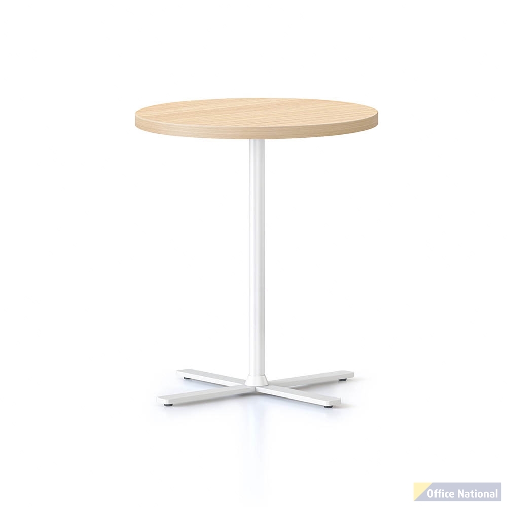 RAPIDLINE KOLO SIDE AND COFFEE TABLE 500 X 587MM NATURAL OAK TOP AND WHITE P/C FRAME