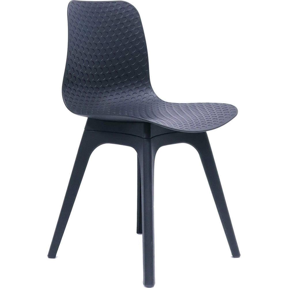 Rapidline Lucid Chair Black Seat Black Polyproplene Base