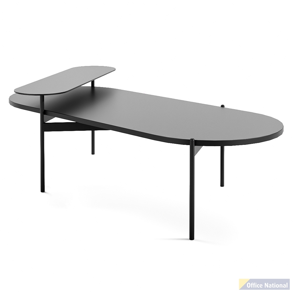 RAPIDLINE NIDO COFFEE TABLE OVAL 1200 X 681MM BLACK