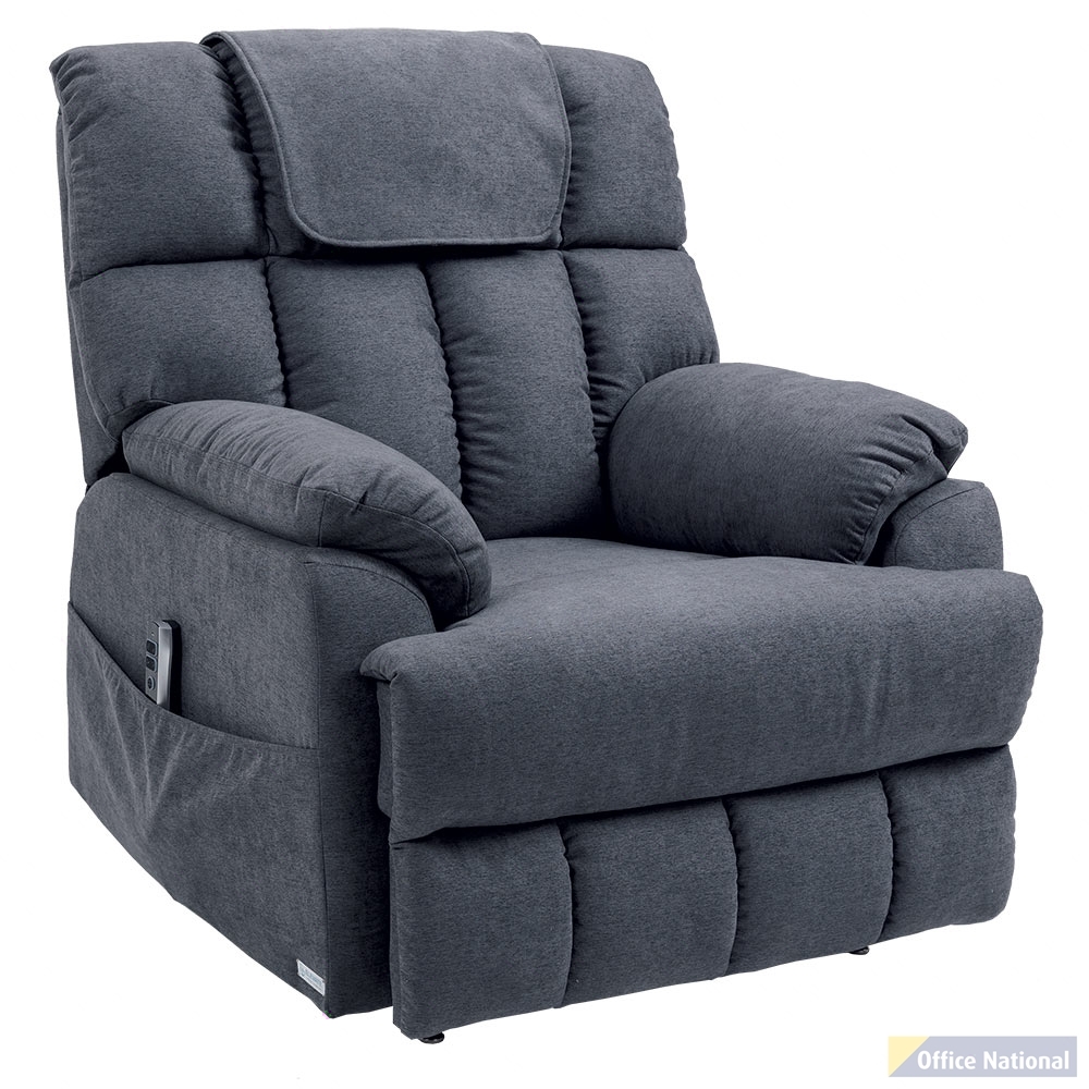 RAPIDLINE HOME ELEVATE OAKLAND LIFT CHAIR DUAL MOTOR EXTRA LARGE FABRIC MANISA THUNDER