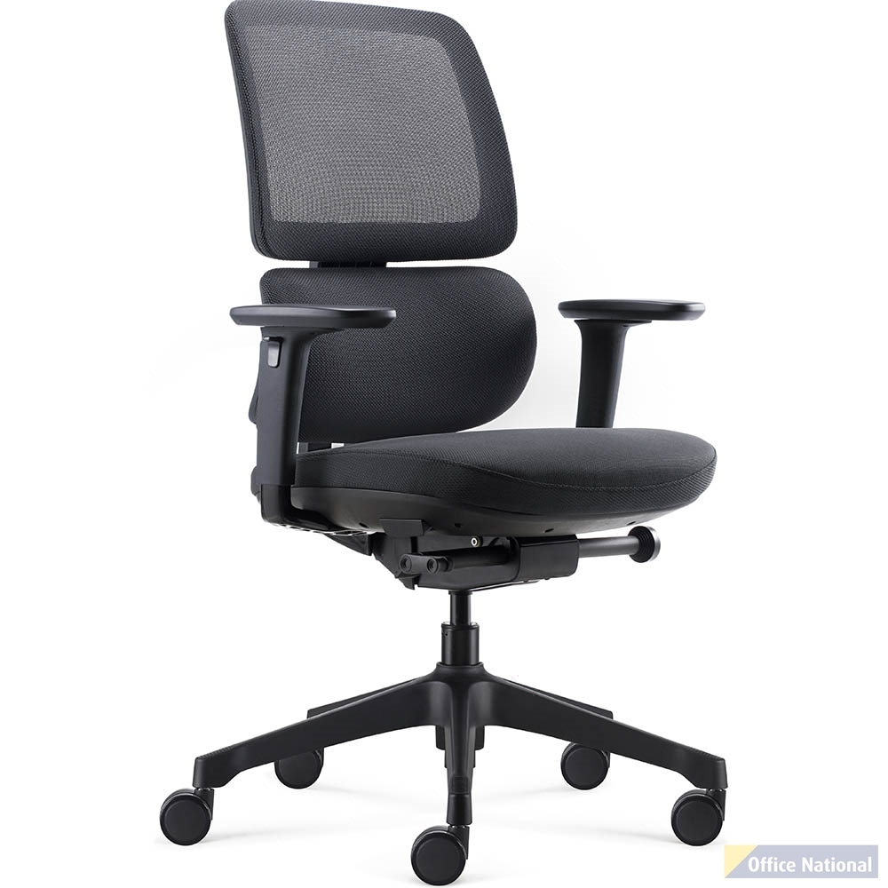RAPIDLINE ORCA CHAIR HIGH MESH BACK ARMS BLACK