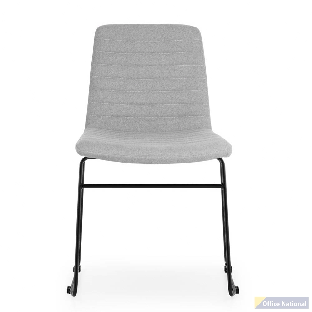 RAPIDLINE SLED BASE CHAIR LIGHT GREY/BLACK