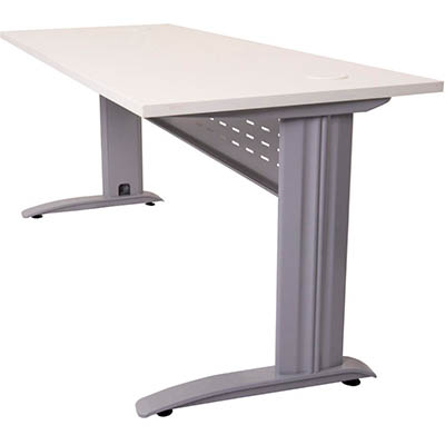 RAPID SPAN DESK METAL MODESTY PANEL 1500 X 700MM WHITE/SILVER