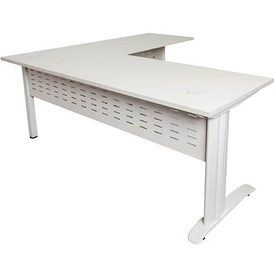 RAPID SPAN DESK AND RETURN METAL MODESTY PANEL 1800 X 700MM / 1100 X 600MM WHITE