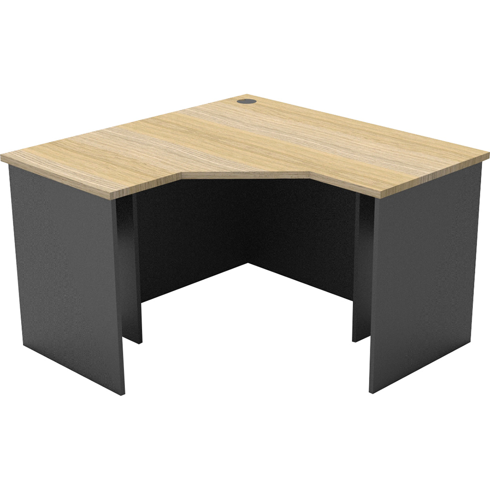 RAPID WORKER CORNER WORKSTATION COMPLETE 1200 X 1200 X 600MM OAK/IRONSTONE