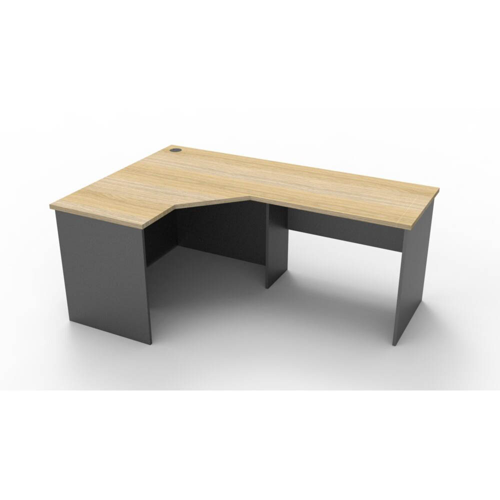 RAPID WORKER CORNER WORKSTATION COMPLETE 1200 X 1800 X 600MM OAK/IRONSTONE