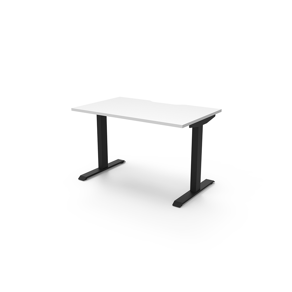RAPIDLINE BOOST STATIC SINGLE SIDED WORKSTATION 1200MM NATURAL WHITE TOP / BLACK FRAME