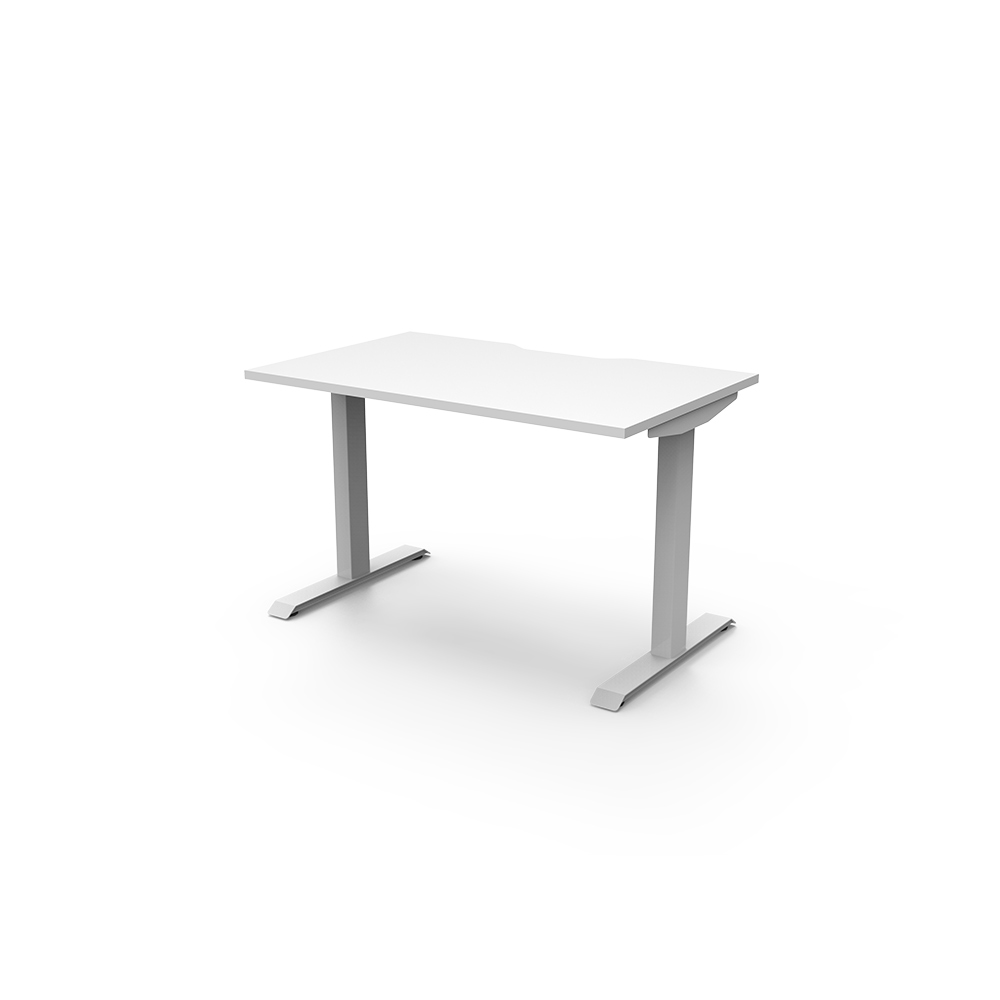 RAPIDLINE BOOST STATIC SINGLE SIDED WORKSTATION 1200MM NATURAL WHITE TOP / WHITE FRAME
