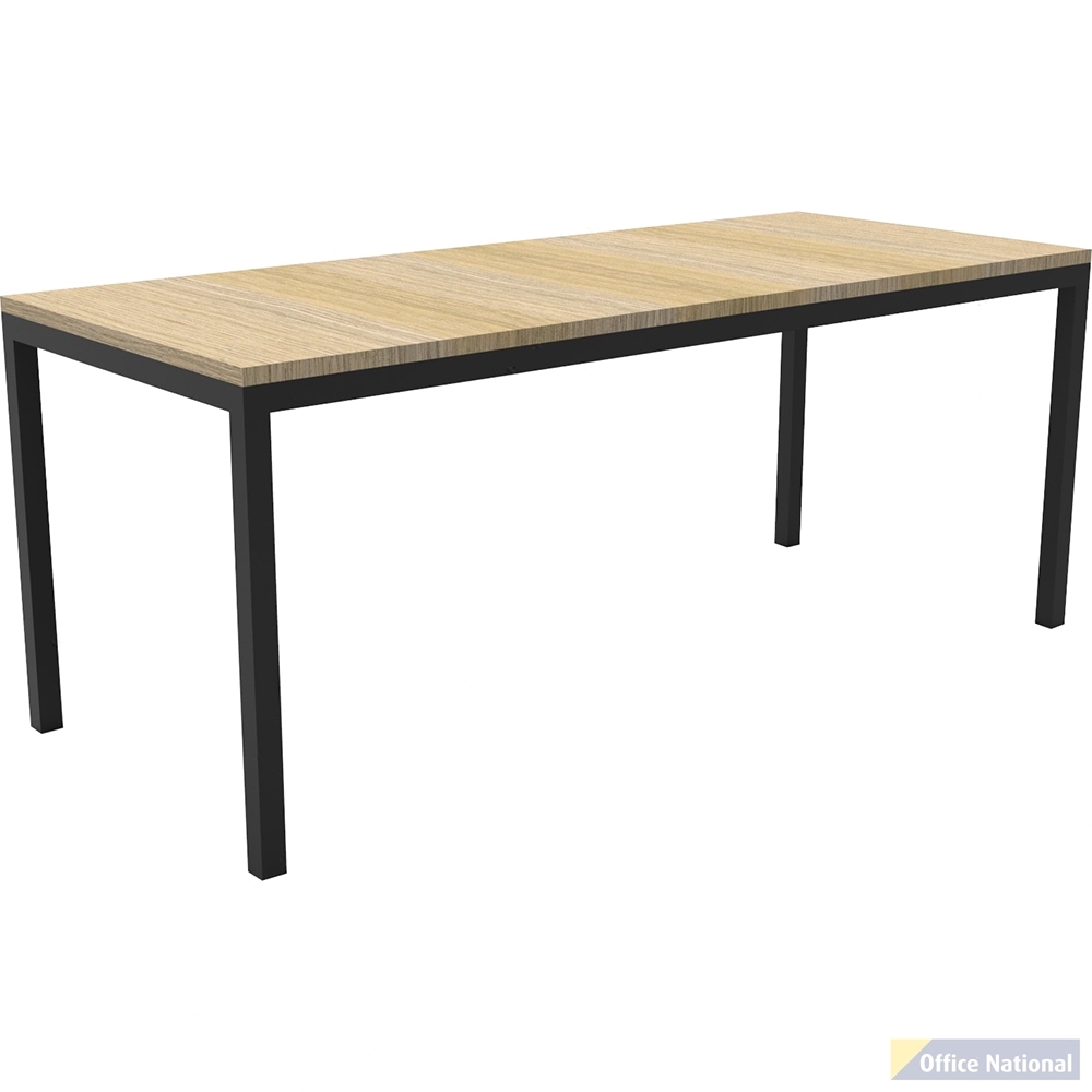 RAPIDLINE STEEL FRAME TABLE 1500 X 750MM NATURAL OAK