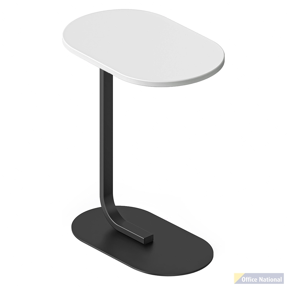RAPIDLINE SELENE SIDE TABLE NATURAL WHITE TOP BLACK BASE