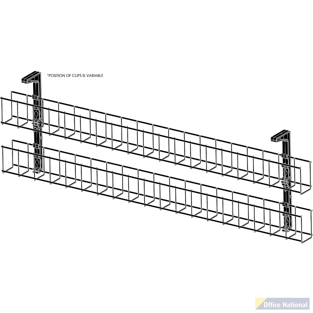 RAPIDLINE DUAL TIER CABLE BASKET ONLY 1250MM BLACK