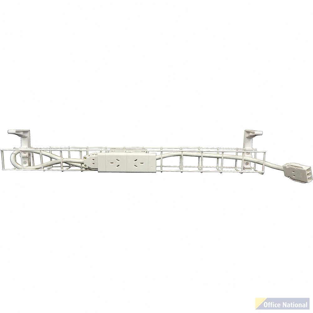 RAPIDLINE SINGLE TIER CABLE BASKET 650MM WHITE