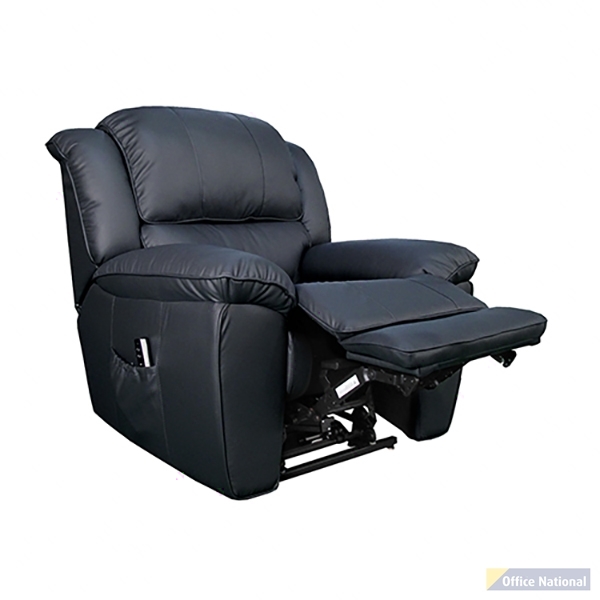 RAPIDLINE HOME ELEVATE TEXAS LIFT CHAIR DUAL MOTOR EXTRA LARGE LEATHER BLACK