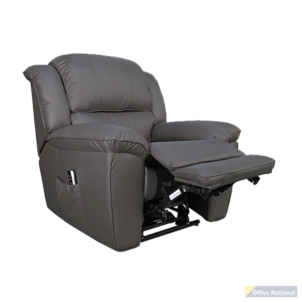RAPIDLINE HOME ELEVATE TEXAS LIFT CHAIR DUAL MOTOR EXTRA LARGE LEATHER DARK GREY