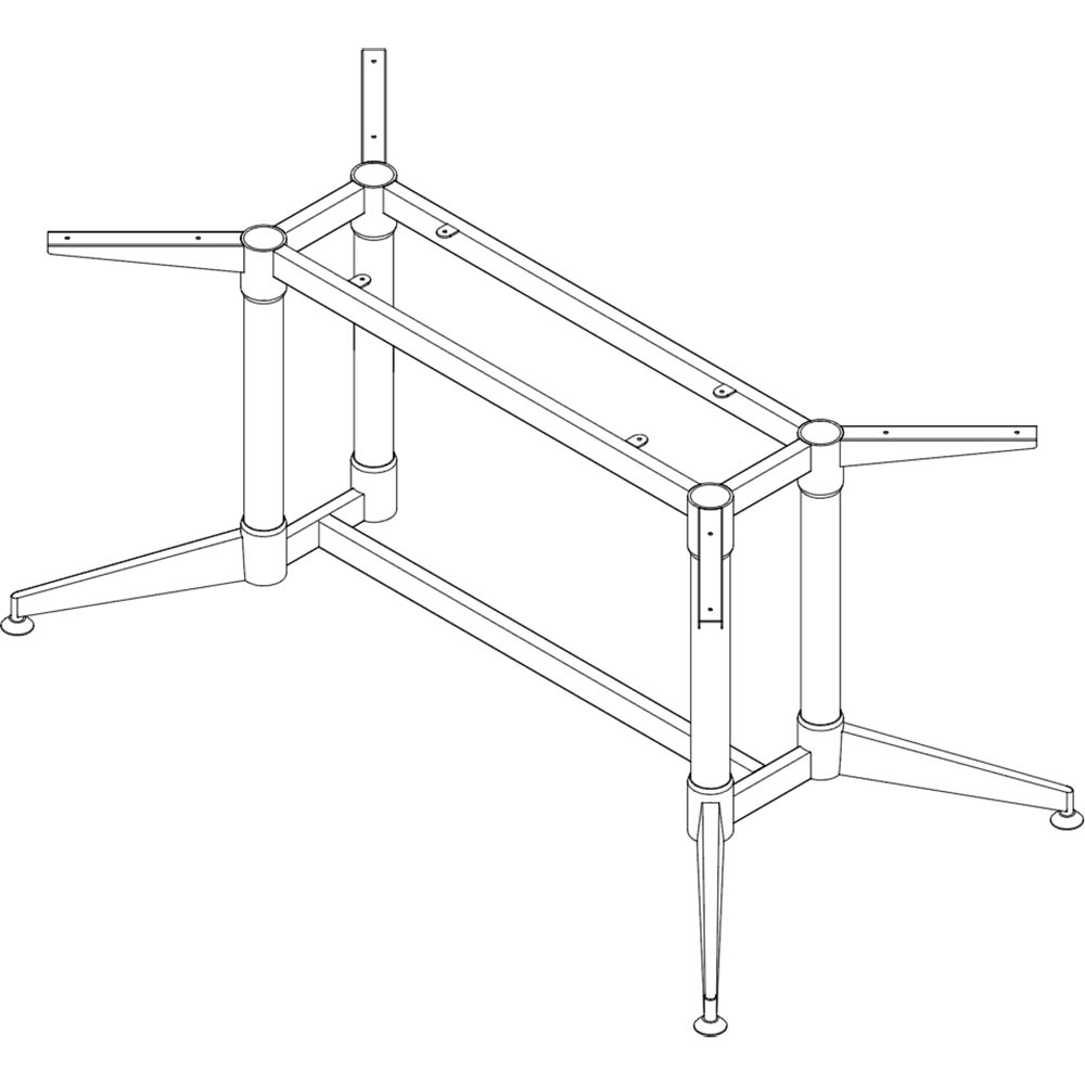 RAPIDLINE TYPHOON MEETING TABLE FRAME 1542 X 792MM BLACK