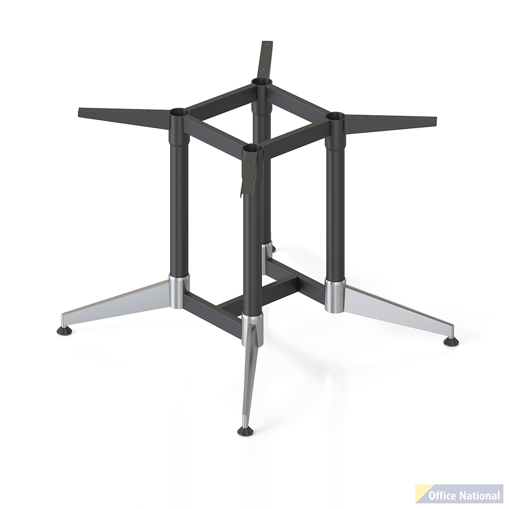 RAPIDLINE TYPHOON ROUND MEETING TABLE FRAME 892 X 725MM BLACK P/C POLISHED ALUMINIUM
