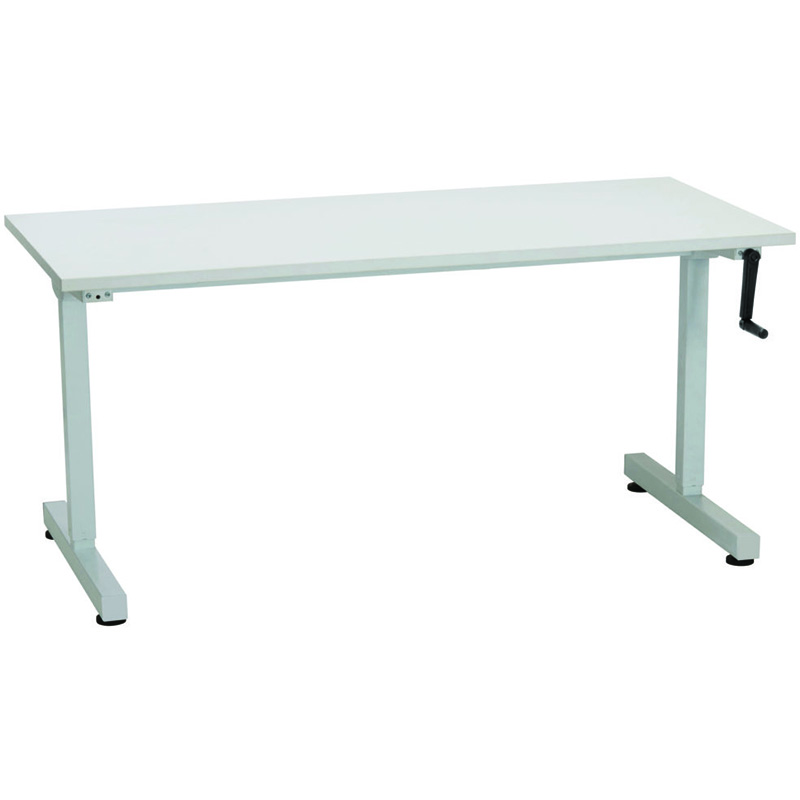 RAPIDLINE TRIUMPH MANUAL HEIGHT ADJUSTABLE WORKSTATION 1500 X 700MM WHITE