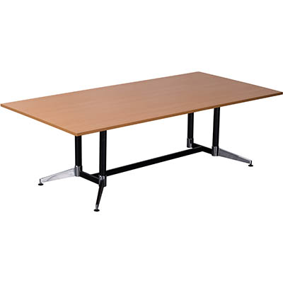 RAPIDLINE TYPHOON BOARDROOM TABLE 2400 X 1200 X 750MM BEECH