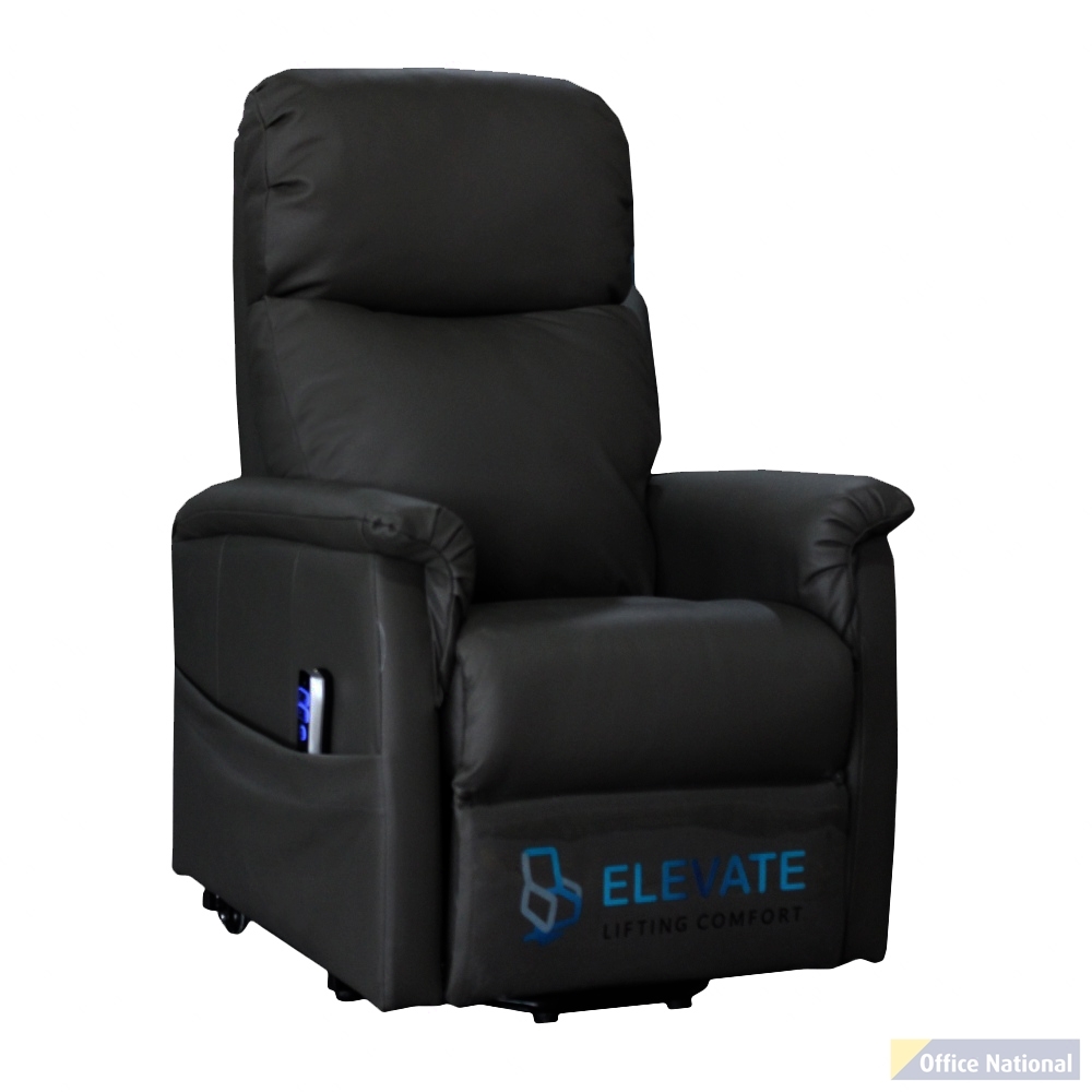 RAPIDLINE HOME ELEVATE TYNI LIFT CHAIR DUAL MOTOR EXTRA SMALL LEATHER BLACK