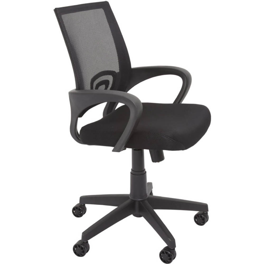 Rapidline Vesta Chair Medium Mesh Back Arms Black
