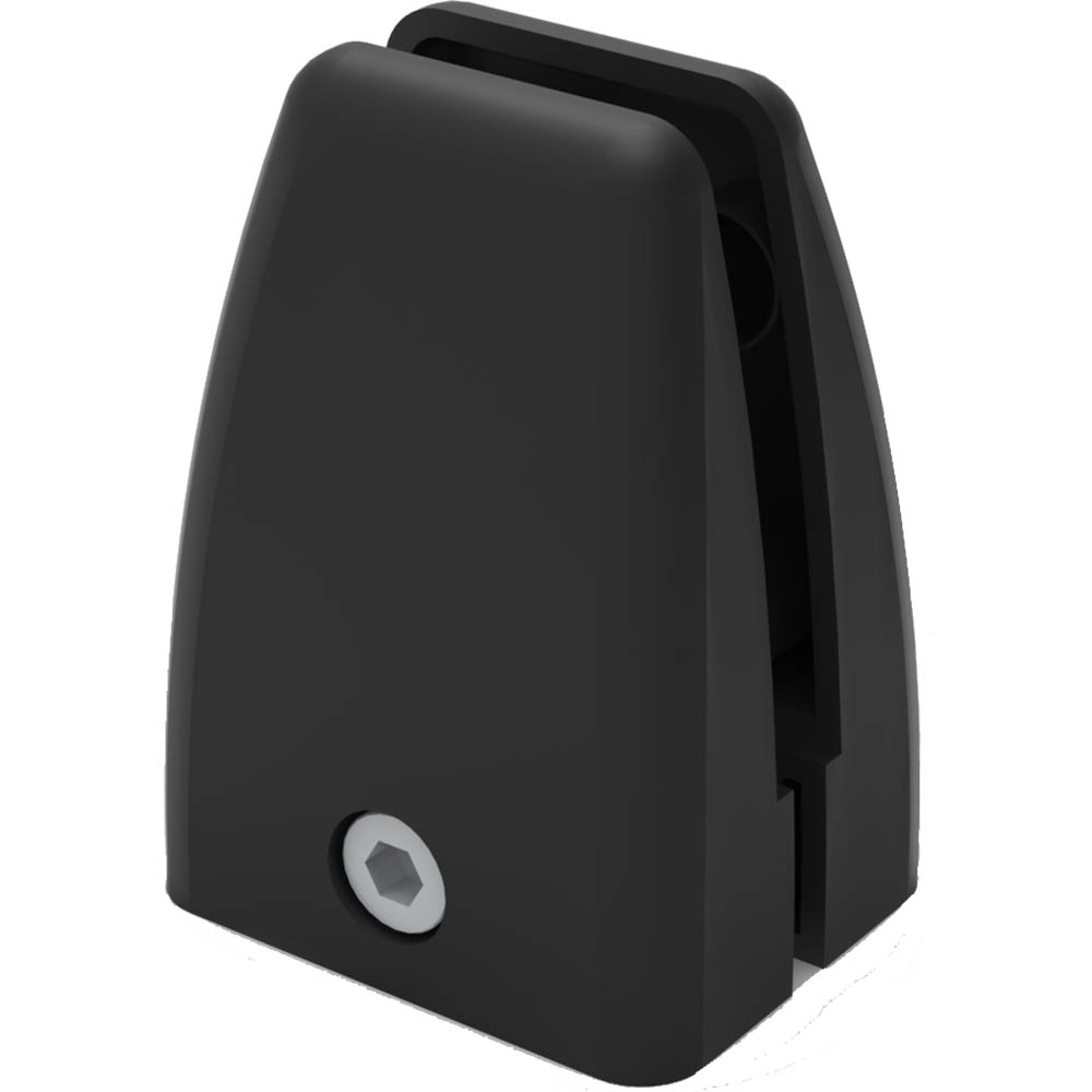 APIDLINE DESK MOUNT CLAMPS TO SUIT ACRYLIC SCREENS 33 X 42 X 59MM BLACK POWDERCOAT FINISH