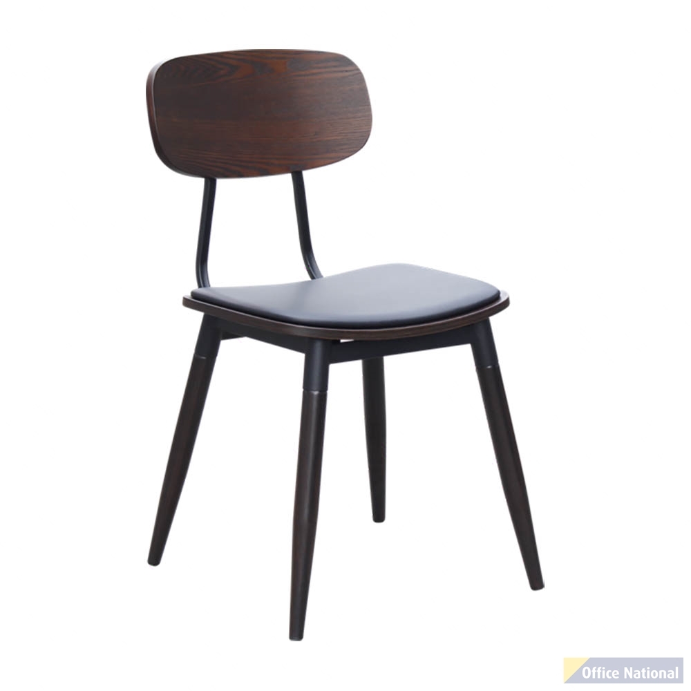 DURAFURN AUSTIN CHAIR BLACK PU VINYL SEAT 500 X 550 X 450MM