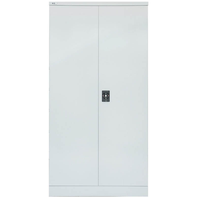GO STEEL STATIONERY CUPBOARD 4 SHELVES 2000 X 910 X 450MM SILVER GREY