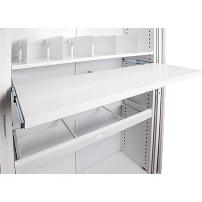 Go Steel Tambour Door Cupboard Additional Pull Out File Shelf 900mm White China