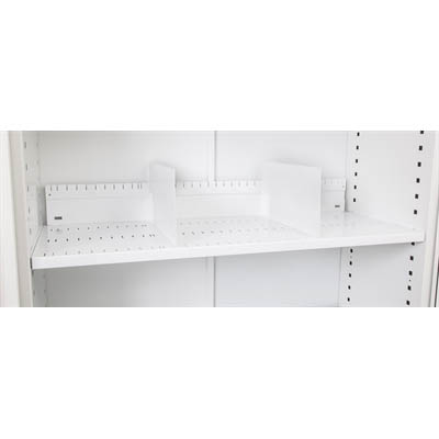 GO STEEL TAMBOUR DOOR CUPBOARD ADDITIONAL SLOTTED SHELF 900MM WHITE CHINA