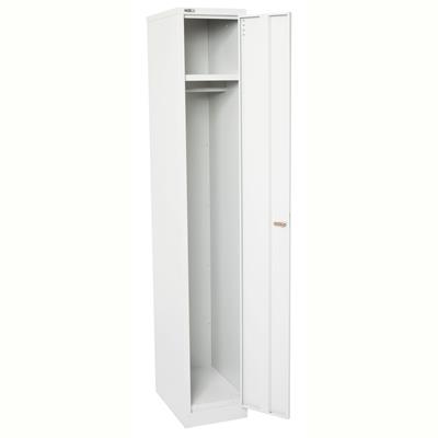 GO STEEL LOCKER 1 DOOR 305 X 455 X 1830MM FLAT PACK SILVER GREY