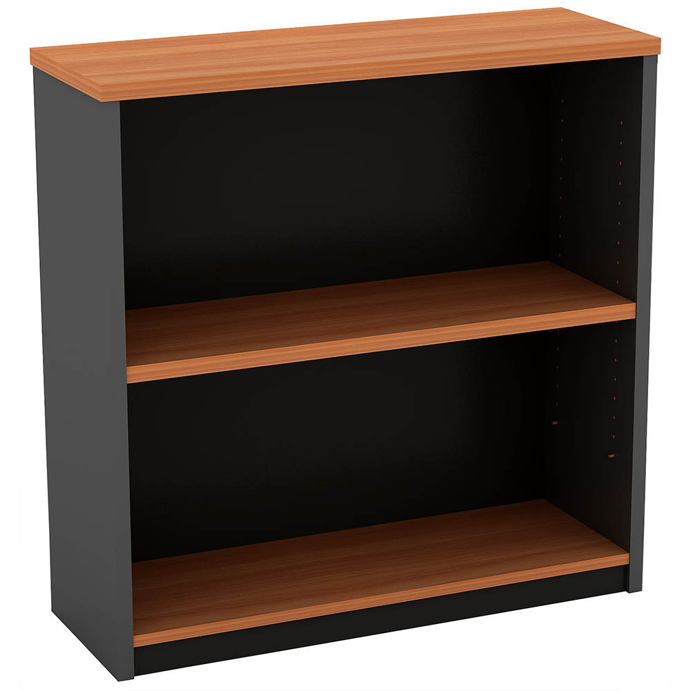 Om Open Bookcase 900 X 320 X 900mm Cherry/charcoal